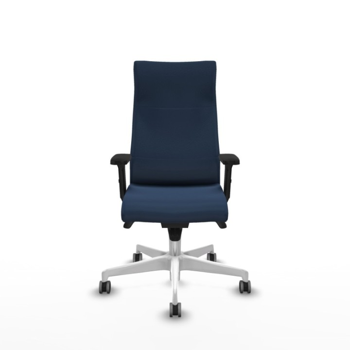 Albacete dirección sincro similpiel azul marino brazos 2D base blanca ruedas 65 engomadas