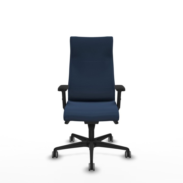 Albacete dirección sincro similpiel azul marino brazos 2D base nailon ruedas 65 engomadas