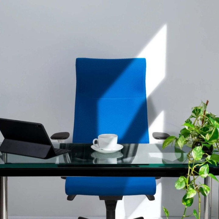 Albacete dirección sincro similpiel gris brazos 1D blancos base nailon ruedas 65 nailon