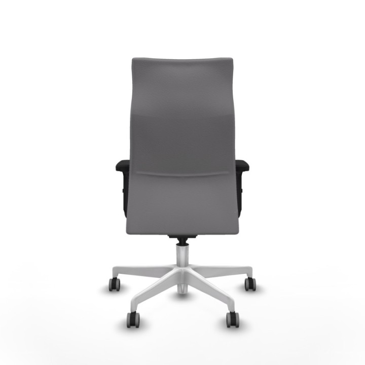 Albacete dirección sincro similpiel gris brazos 2D base blanca ruedas 65 engomadas