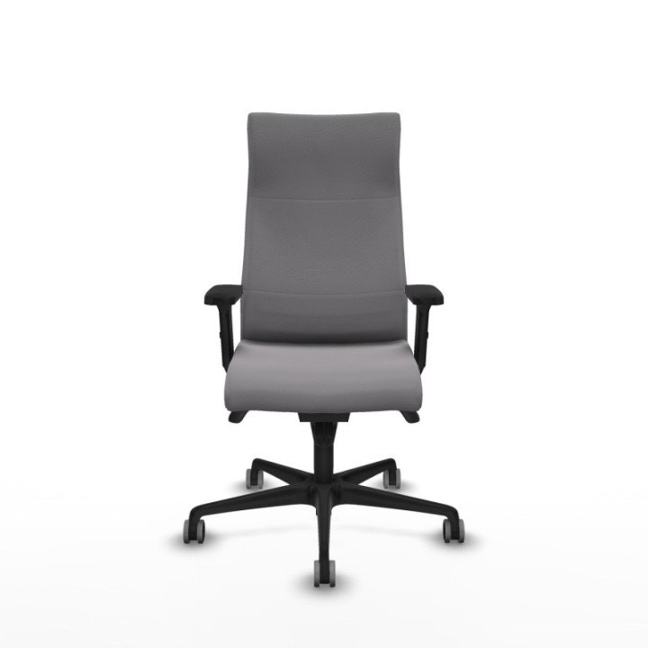 Albacete dirección sincro similpiel gris brazos 2D base nailon ruedas 65 engomadas