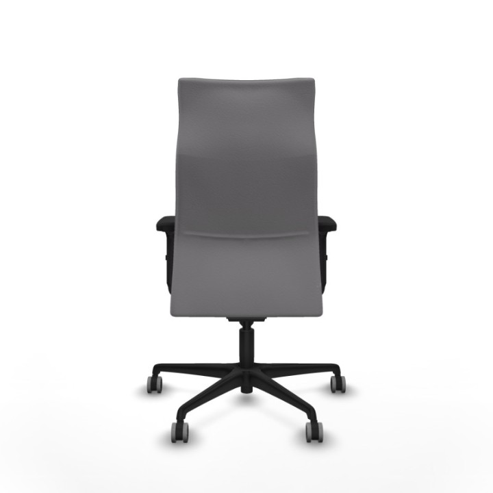 Albacete dirección sincro similpiel gris brazos 2D base nailon ruedas 65 engomadas