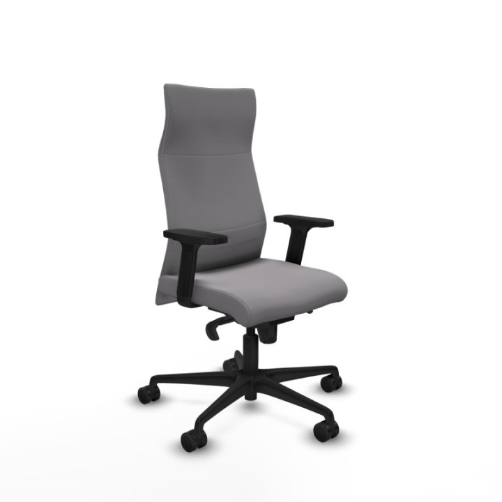 Albacete dirección sincro similpiel gris brazos 2D base nailon ruedas 65 nailon