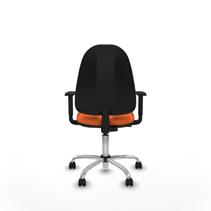 Algarra CP bali naranja brazos 1D base cromada ruedas nailon 50mm