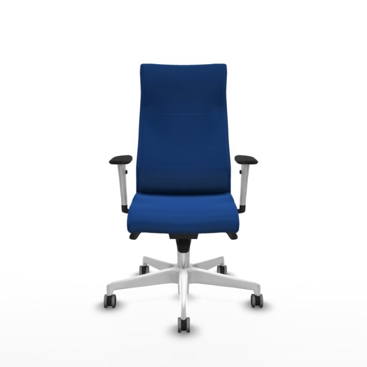 Albacete dirección sincro similpiel azul brazos 1D blancos base blanca ruedas 65 engomadas