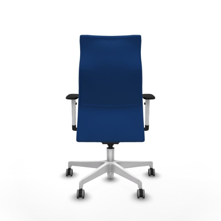 Albacete dirección sincro similpiel azul brazos 1D blancos base blanca ruedas 65 engomadas