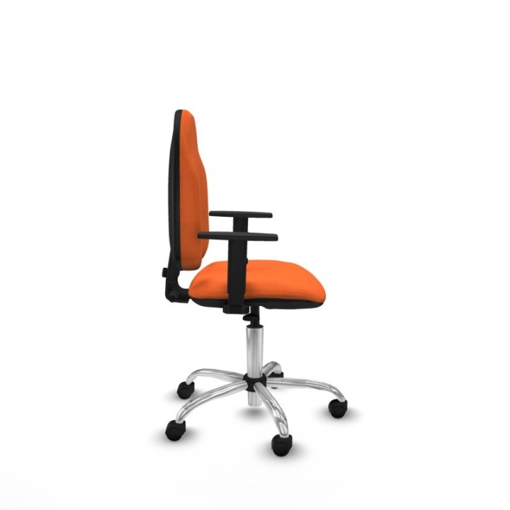 Algarra CP bali naranja brazos 1D base cromada ruedas nailon 50mm