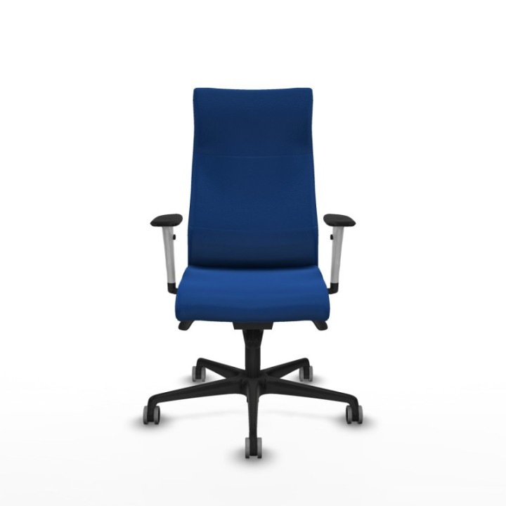 Albacete dirección sincro similpiel azul brazos 1D blancos base nailon ruedas 65 engomadas