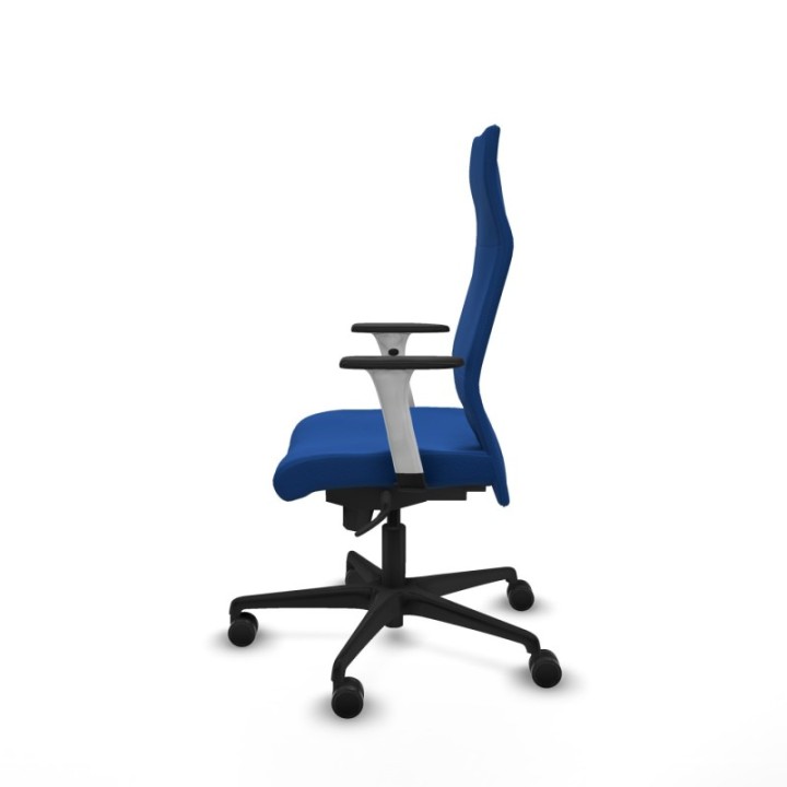 Albacete dirección sincro similpiel azul brazos 1D blancos base nailon ruedas 65 nailon