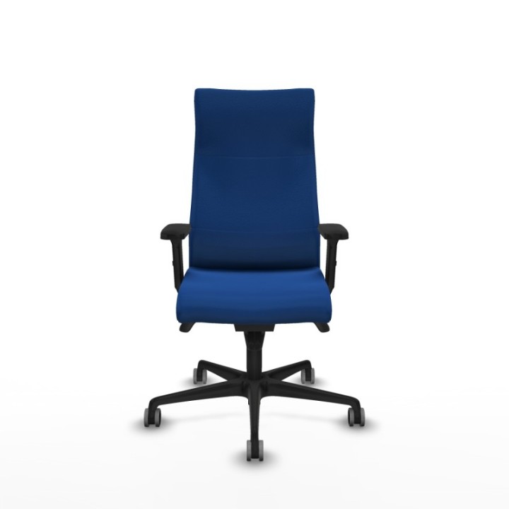 Albacete dirección sincro similpiel azul brazos 2D base nailon ruedas 65 engomadas