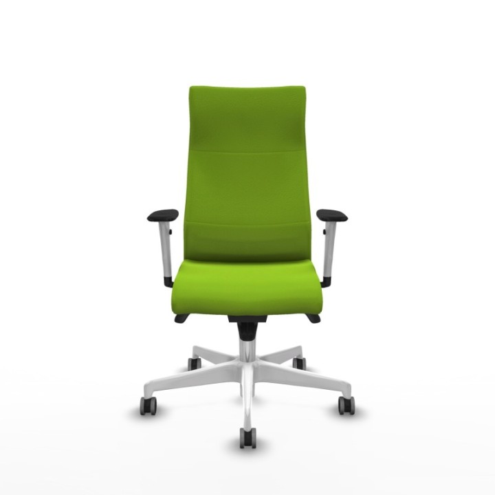 Albacete dirección sincro similpiel pistacho brazos 1D blancos base blanca ruedas 65 engomadas