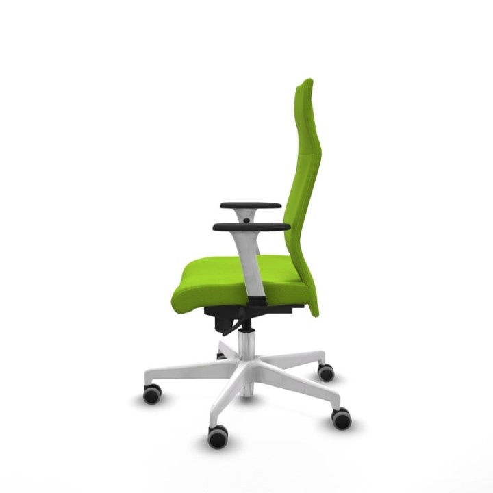 Albacete dirección sincro similpiel pistacho brazos 1D blancos base blanca ruedas 65 engomadas