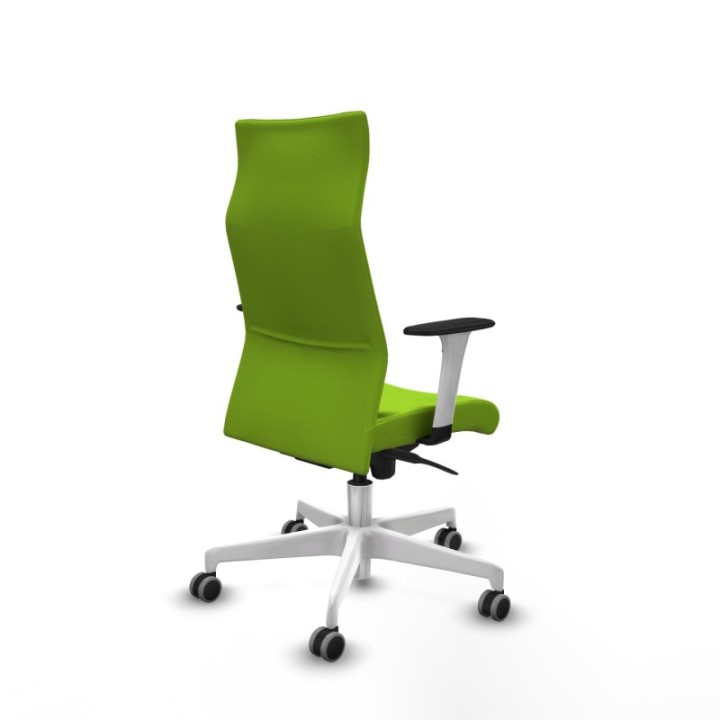 Albacete dirección sincro similpiel pistacho brazos 1D blancos base blanca ruedas 65 engomadas