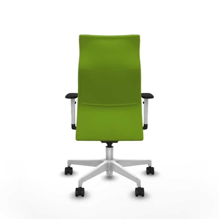 Albacete dirección sincro similpiel pistacho brazos 1D blancos base blanca ruedas 65 nailon