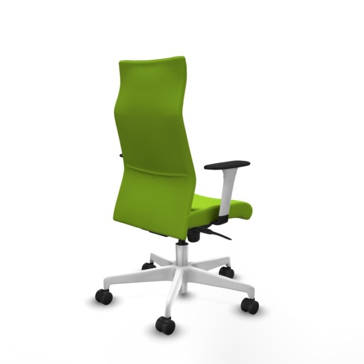 Albacete dirección sincro similpiel pistacho brazos 1D blancos base blanca ruedas 65 nailon