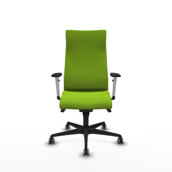 Albacete dirección sincro similpiel pistacho brazos 1D blancos base nailon ruedas 65 engomadas