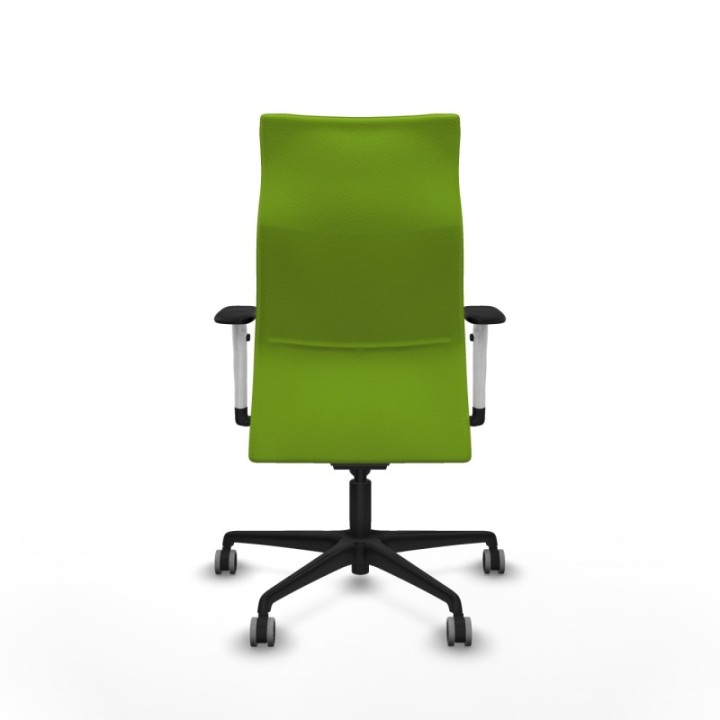 Albacete dirección sincro similpiel pistacho brazos 1D blancos base nailon ruedas 65 engomadas