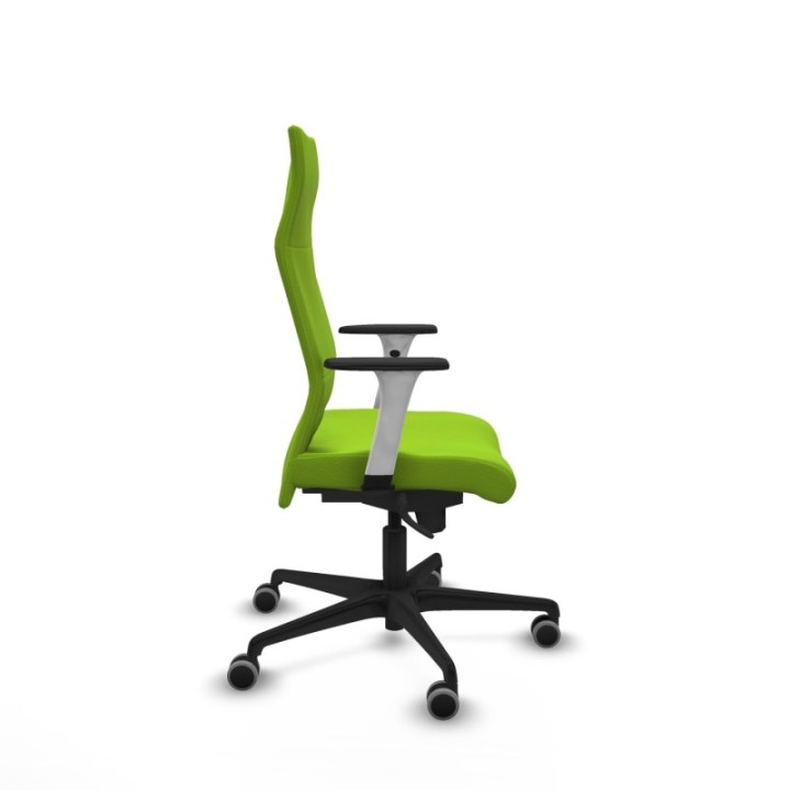 Albacete dirección sincro similpiel pistacho brazos 1D blancos base nailon ruedas 65 engomadas