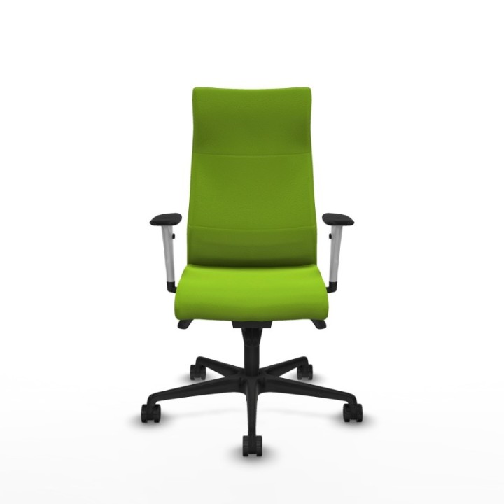 Albacete dirección sincro similpiel pistacho brazos 1D blancos base nailon ruedas 65 nailon