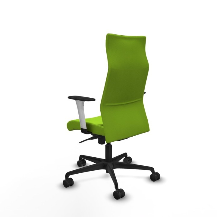 Albacete dirección sincro similpiel pistacho brazos 1D blancos base nailon ruedas 65 nailon