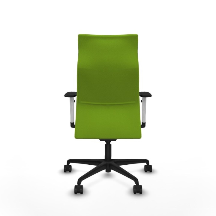 Albacete dirección sincro similpiel pistacho brazos 1D blancos base nailon ruedas 65 nailon