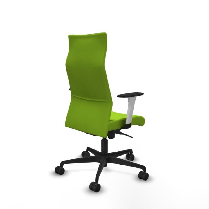 Albacete dirección sincro similpiel pistacho brazos 1D blancos base nailon ruedas 65 nailon