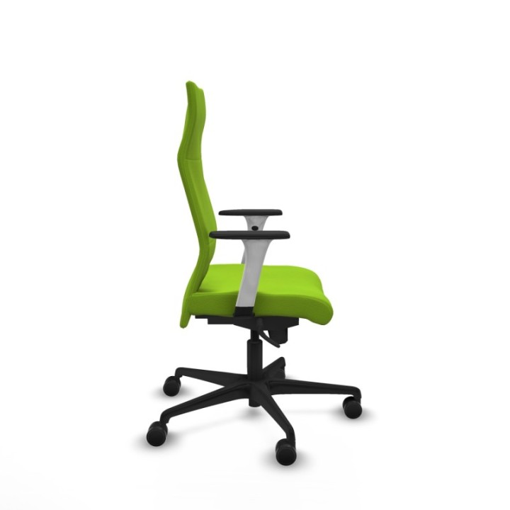 Albacete dirección sincro similpiel pistacho brazos 1D blancos base nailon ruedas 65 nailon