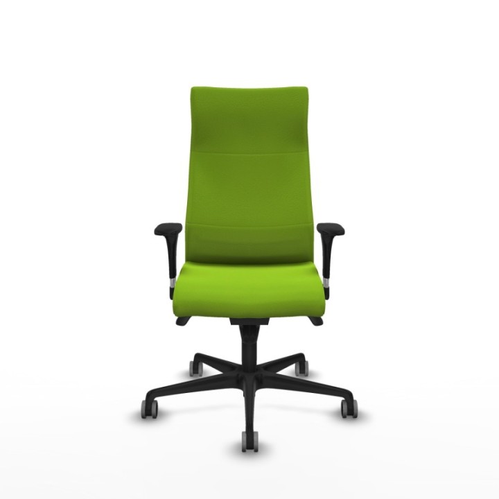 Albacete dirección sincro similpiel pistacho brazos 1D cromados base nailon ruedas 65 engomadas