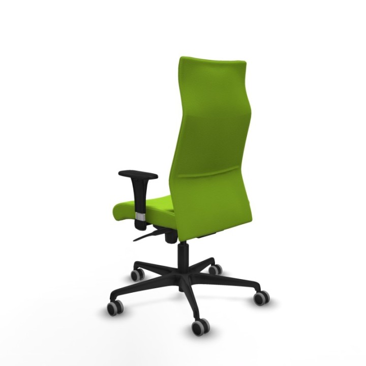 Albacete dirección sincro similpiel pistacho brazos 1D cromados base nailon ruedas 65 engomadas