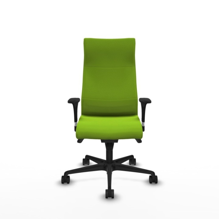 Albacete dirección sincro similpiel pistacho brazos 1D cromados base nailon ruedas 65 nailon