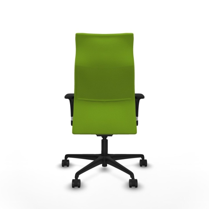 Albacete dirección sincro similpiel pistacho brazos 1D cromados base nailon ruedas 65 nailon