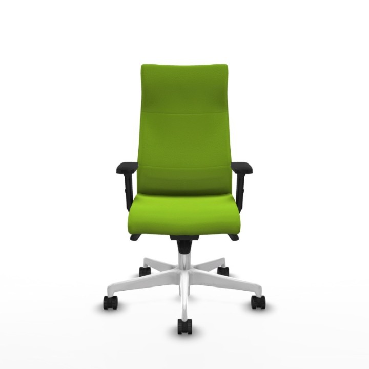 Albacete dirección sincro similpiel pistacho brazos 2D base blanca ruedas 65 nailon