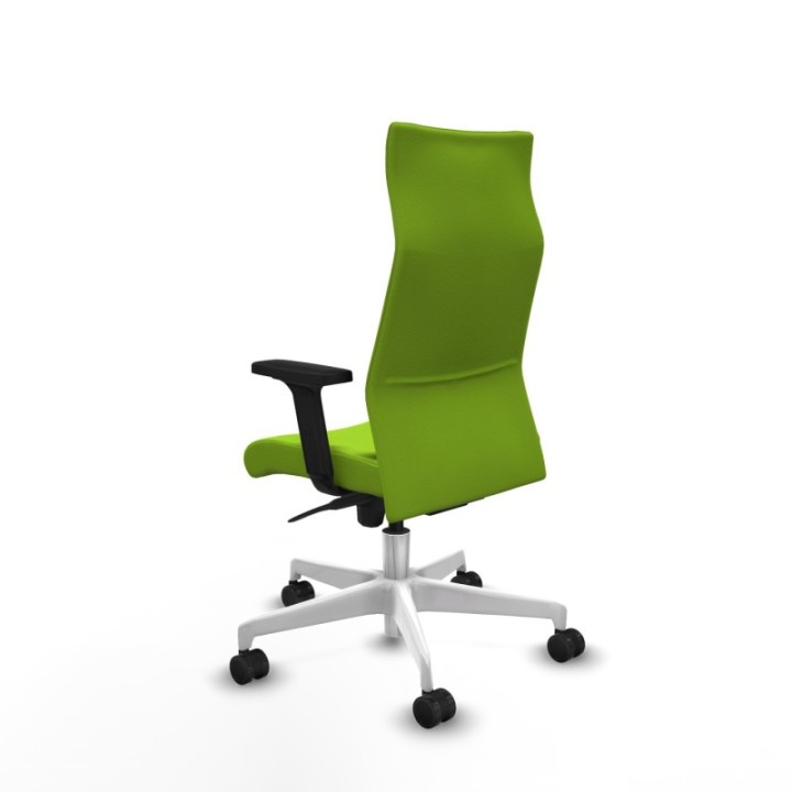 Albacete dirección sincro similpiel pistacho brazos 2D base blanca ruedas 65 nailon