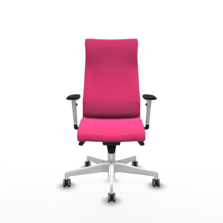 Albacete dirección sincro similpiel rosa brazos 1D blancos base blanca ruedas 65 engomadas