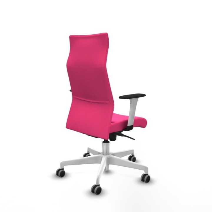 Albacete dirección sincro similpiel rosa brazos 1D blancos base blanca ruedas 65 engomadas