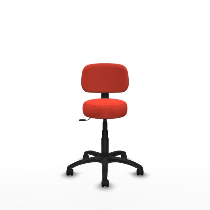 Silla Llanos giratorio bali naranja oscuro base poliamida 600 ruedas nailon 50