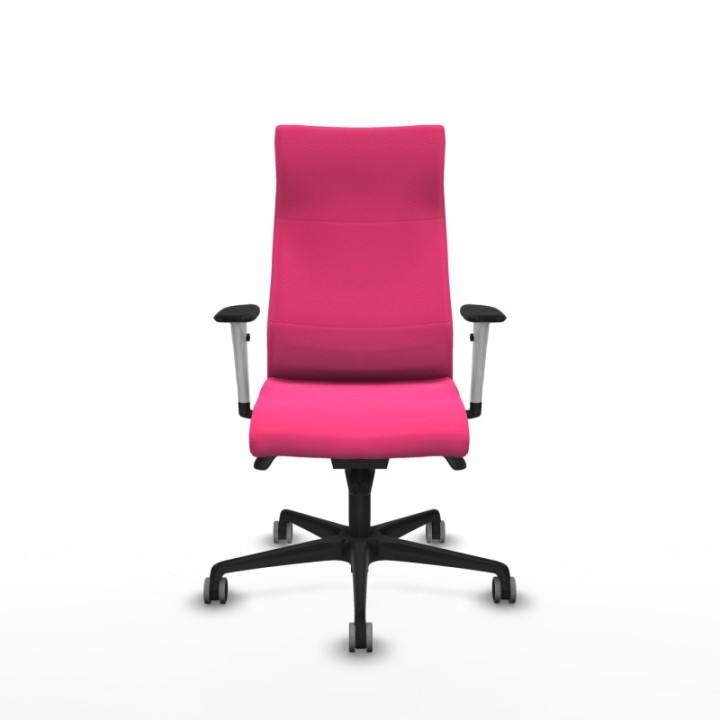 Albacete dirección sincro similpiel rosa brazos 1D blancos base nailon ruedas 65 engomadas