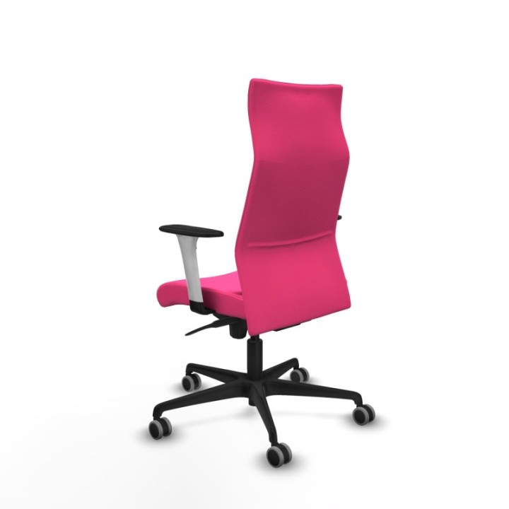 Albacete dirección sincro similpiel rosa brazos 1D blancos base nailon ruedas 65 engomadas