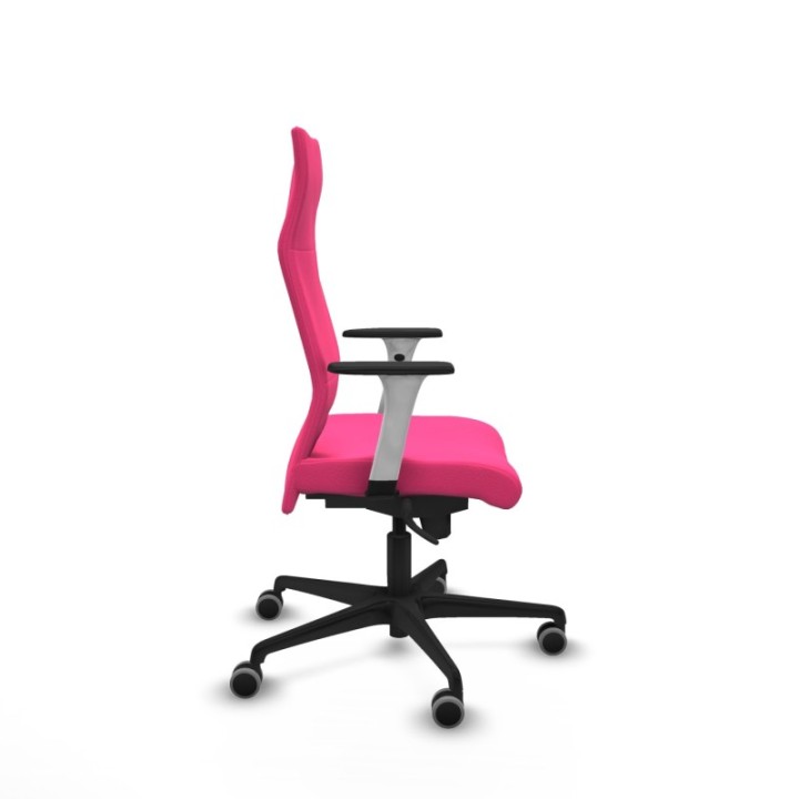 Albacete dirección sincro similpiel rosa brazos 1D blancos base nailon ruedas 65 engomadas