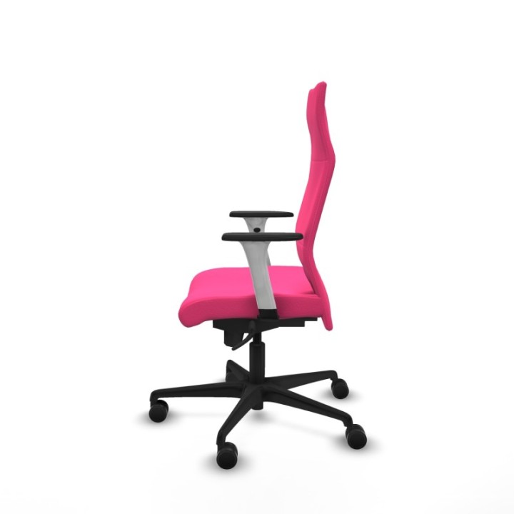 Albacete dirección sincro similpiel rosa brazos 1D blancos base nailon ruedas 65 nailon