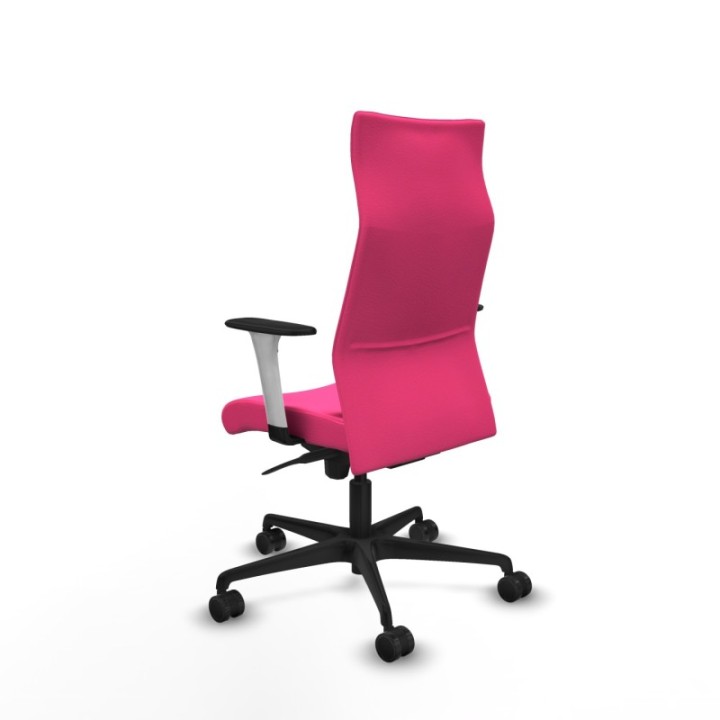 Albacete dirección sincro similpiel rosa brazos 1D blancos base nailon ruedas 65 nailon