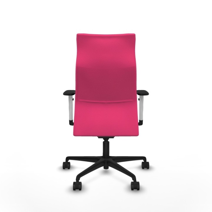 Albacete dirección sincro similpiel rosa brazos 1D blancos base nailon ruedas 65 nailon