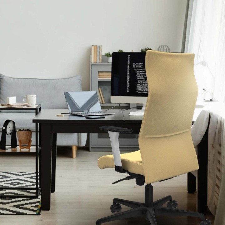 Albacete dirección sincro similpiel rosa brazos 1D blancos base nailon ruedas 65 nailon