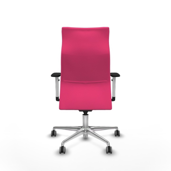 Albacete dirección sincro similpiel rosa brazos 1D blancos base aluminio ruedas 65 engomadas