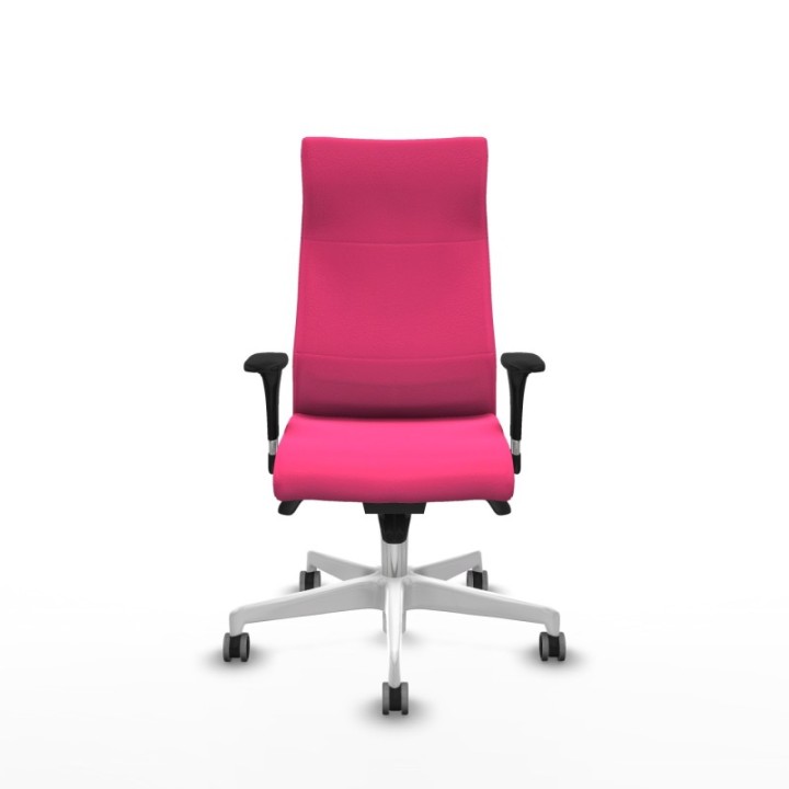 Albacete dirección sincro similpiel rosa brazos 1D cromados base blanca ruedas 65 engomadas