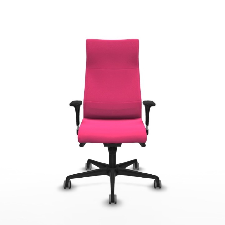 Albacete dirección sincro similpiel rosa brazos 1D cromados base nailon ruedas 65 engomadas