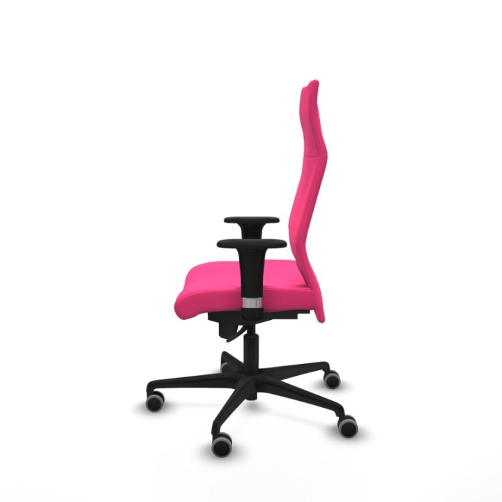 Albacete dirección sincro similpiel rosa brazos 1D cromados base nailon ruedas 65 engomadas