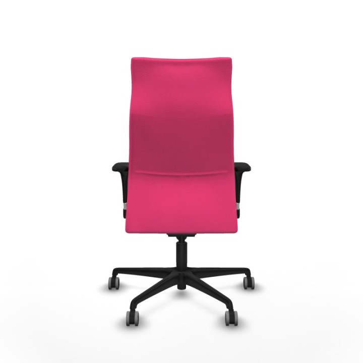 Albacete dirección sincro similpiel rosa brazos 1D cromados base nailon ruedas 65 engomadas