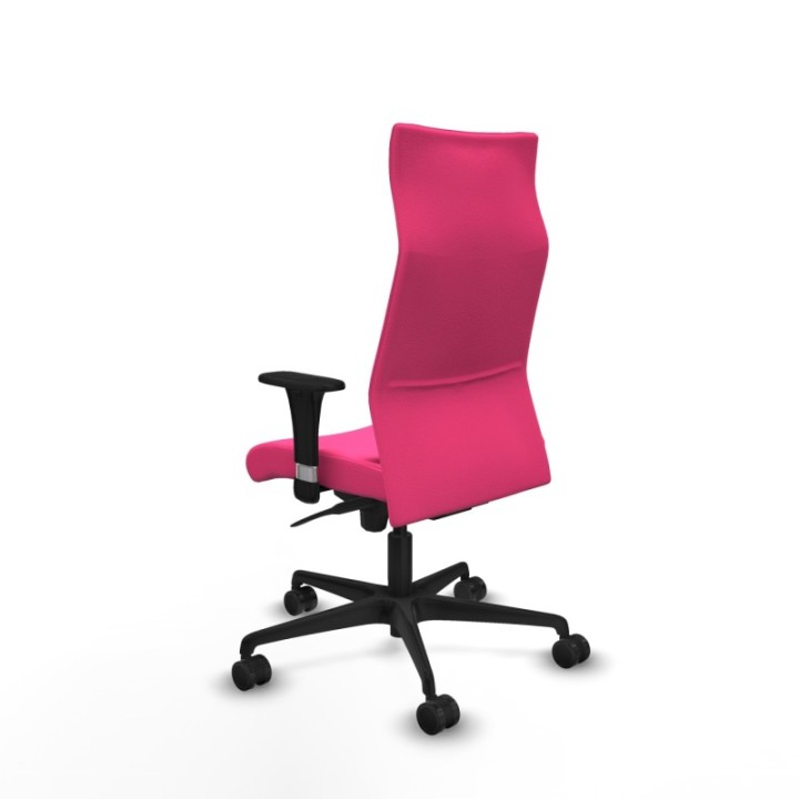 Albacete dirección sincro similpiel rosa brazos 1D cromados base nailon ruedas 65 nailon