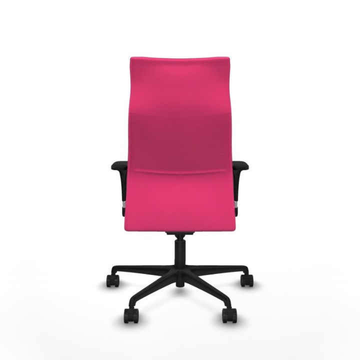 Albacete dirección sincro similpiel rosa brazos 1D cromados base nailon ruedas 65 nailon